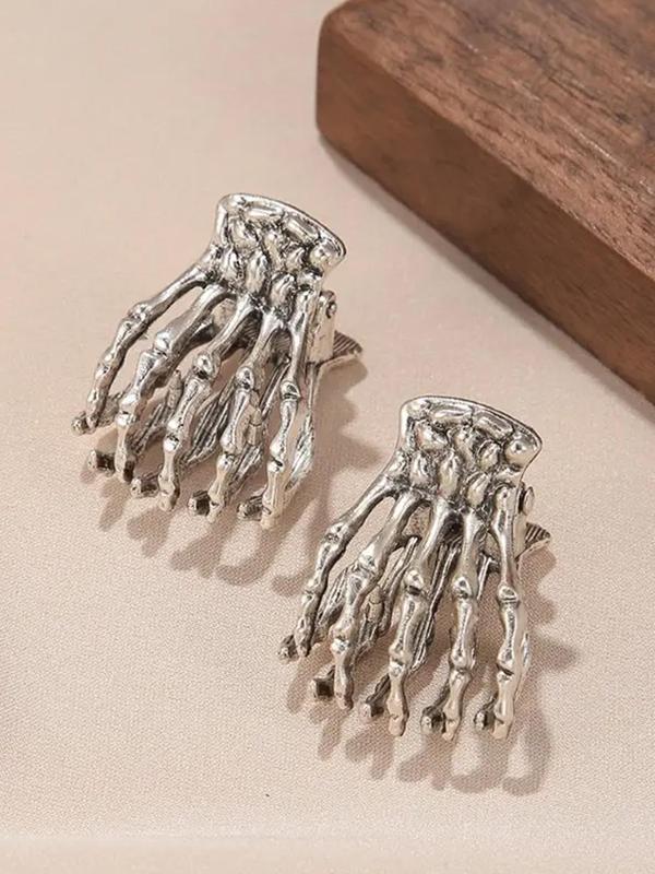 Fashionable Skeleton Hand Design Hair Claw Clip (1 Pair), Gifts for Her, Casual and Versatile Hair Accessories for Women & Girls, Trendy Accessories for Party and Daily Life Halloween 2
