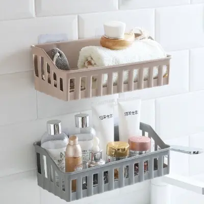 Kệ Dán Tường Nhà Tắm -Khay Để Đồ Nhà Bếp Chất Liệu Nhựa ABS, Siêu Bền , Tiện Dụng, Tiết Kiệm Không Gian
