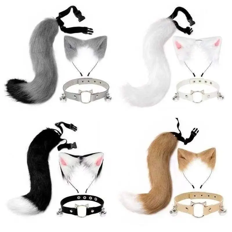 Bộ Đồ Tai Mèo Và Đuôi Mèo, Thủ Công Nhật Bản, Phụ Kiện Hóa Trang Mèo, Phong Cách Fox, Dây Đeo Cos Đuôi, Băng Đô Tai Mèo, Năm 2025 0