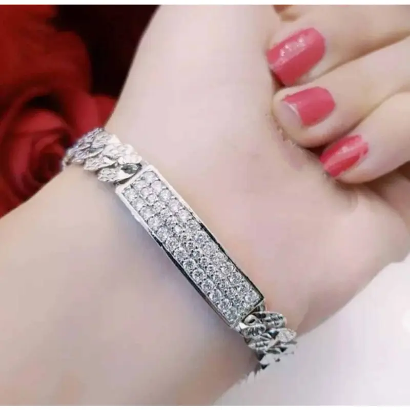 Gelang kecantikan wanita dewas titanium silver anti karat anti luntur terlaris 6