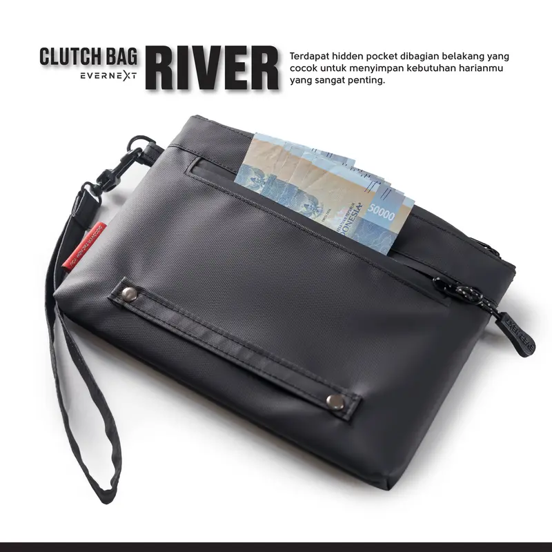 EVERNEXT Clutch Bag Pria Waterproof Tas Tangan Pria Wanita Anti Air Pouch Bag Pria Hand Bag Cowok Waterproof Distro Terbaru 2