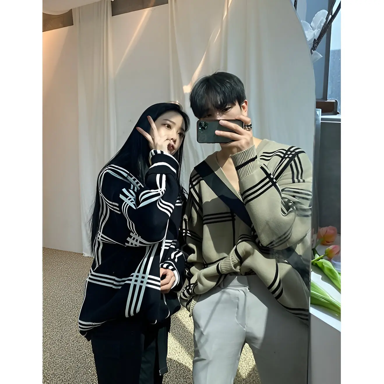 CARDIGAN MINGYU JAEHYUN MOTIF KOTAK RAJUT PREMIUM // CARDIGAN WANITA // PANJANG 70 LD 120 Baju Kardigan Oversize Knitwear Outer