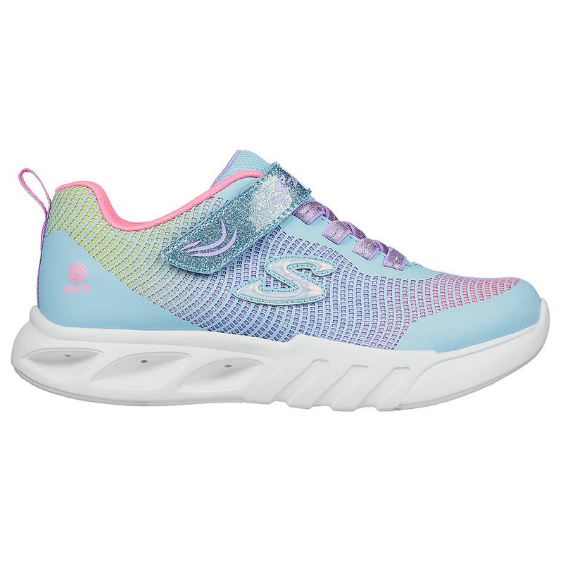 Skechers Bé Gái Giày Thể Thao Thường Ngày, Đi Học S-Lights Flicker Flash Lightweight - 303700L-LBMT Sneaker Sport Kids Tập Thể Dục Star 4