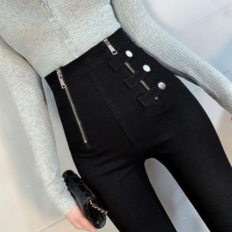 Quần Dài Legging Co Giãn, Cạp Cao Siêu Cao, Dành Cho Nữ, Có Thể Mặc Ngoài Trời, Hàng Mới Về Mùa Xuân, Quần Ống Côn, Bó Sát Tôn Dáng, Dễ Phối Đồ Bút Chì Bó Sát, Quần Ma Thuật