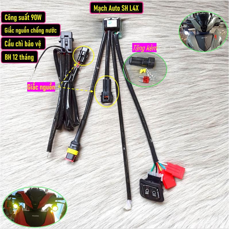 Mạch Auto Passing Sh Gắn L4x, Bi cầu mini, Biled 1.5in Phụ Kiện Phụ Tùng - KO TẮT ĐƯỢC ĐÈN ZIN XE