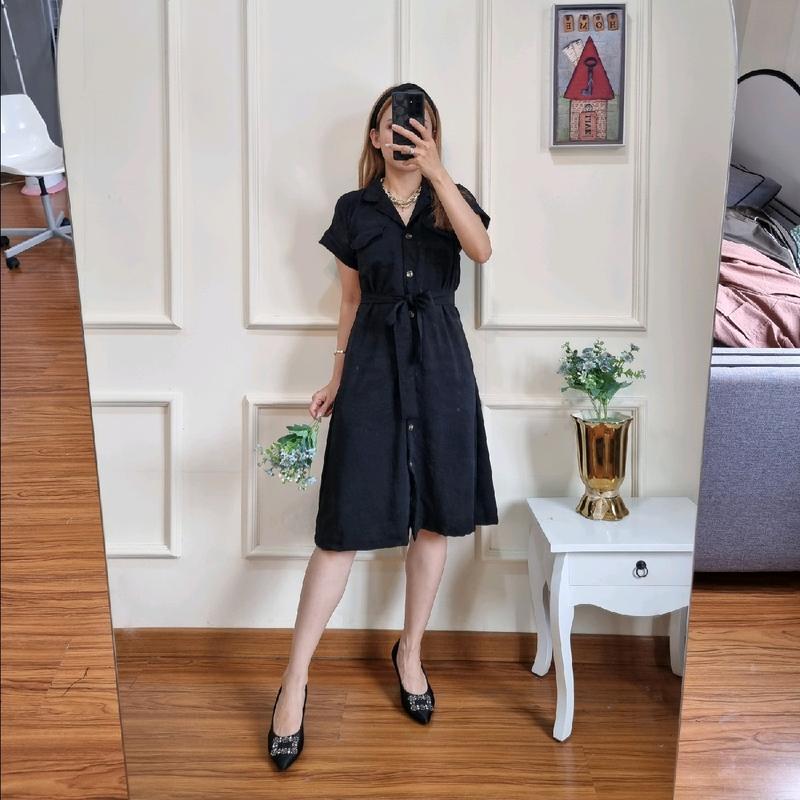 vivi dress Polos Bisa Dicuci Dengan Mesin Lengan pendek D7376-2585 5
