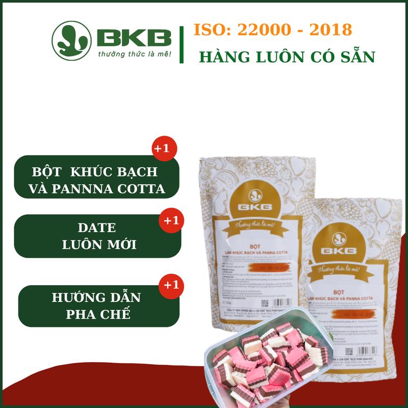 Bột làm khúc bạch và panna cotta hiệu BKB gói 500gr làm topping đồ uống đơn giản, nhanh chóng, dễ sử dụng