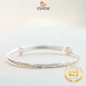 USHOW 925 Perak Gipsi Bintang Gelang Grosir Wanita