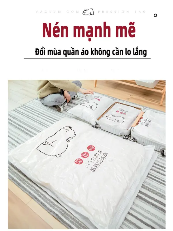 Túi hút chân không quần áo chăn ga công nghệ Nhật Bản - Đa năng, tiện dụng Hello shop phòng vệ sinh thân thiện với môi trường 6