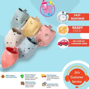 Sleber Bayi Bib Segitiga MPASI Slaber Anak Tatakan Iler Celemek Air Liur Susu Makan Koboy Katun