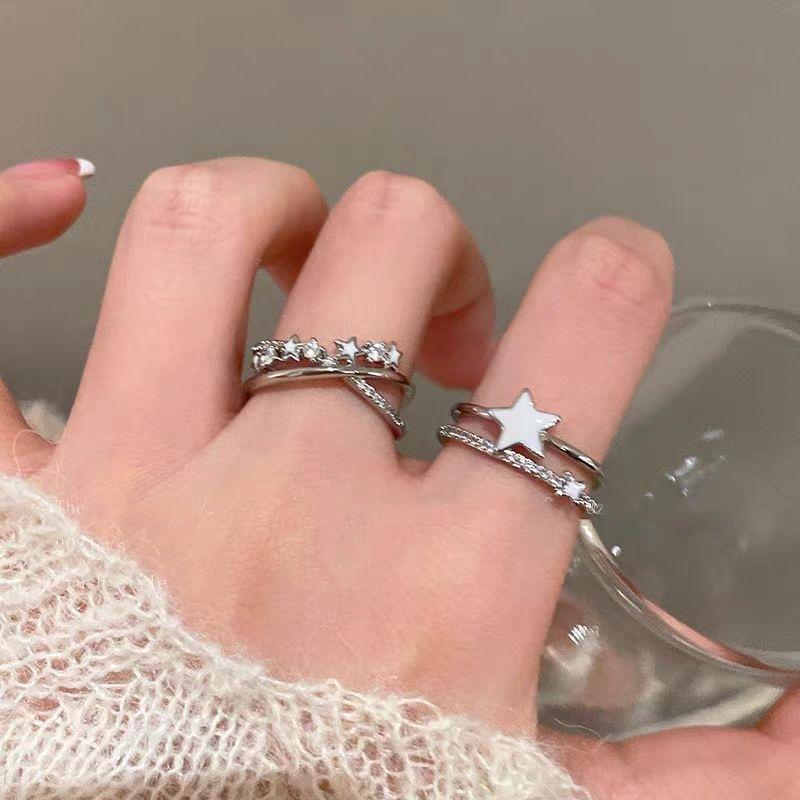 Product Introduction of Nhẫn Hở Zircon, Thiết Kế Ngôi Sao, Dành Cho Nữ, Phong Cách Sang Trọng, Trang Trí Cao Cấp, Giá Cả Phải Chăng, Thích Hợp Cho Bữa Tiệc Sinh Viên, Nhẫn Ngón Trỏ, Xu Hướng Mới 2025 2
