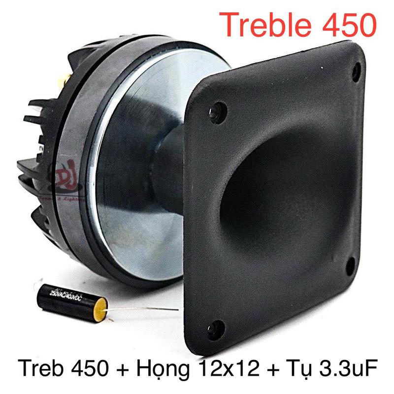 Loa treble kèn rời - loa trép, củ loa - loại treb 450 - combo treble 450 kèm họng, tụ cản loa cao cấp 3.3uF Phụ Kiện loa  bluetooth Nghe Nhạc