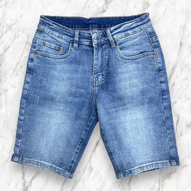 Shopvietanhq9 - Quần Short Jean Nam màu xanh (3397) chất vải co giãn mềm mịn, có xước, quần có khoá kéo bằng đồng Menswear Pants Có Túi - Tết