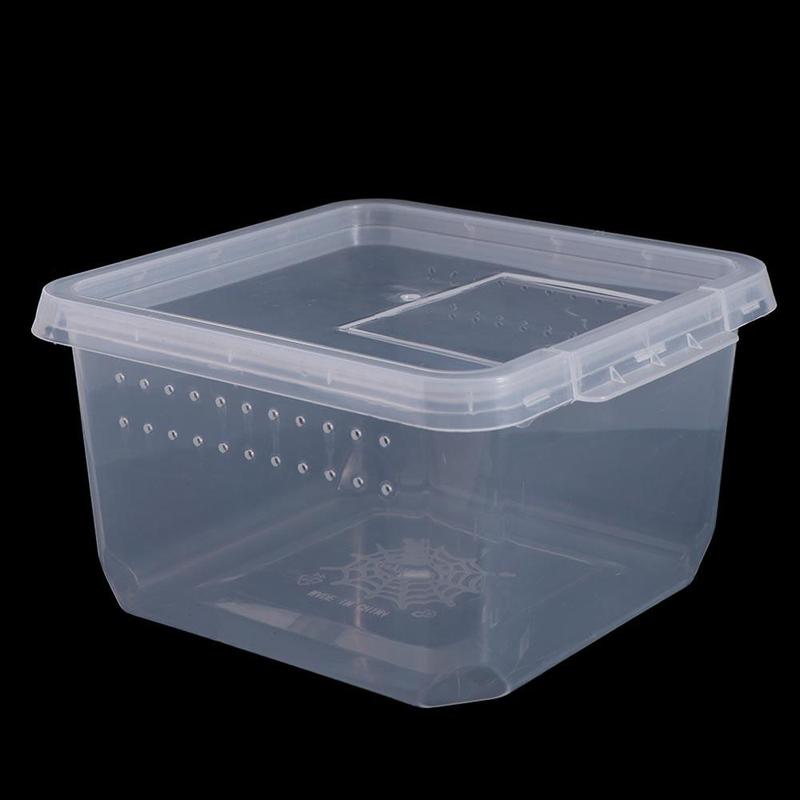 Product Introduction of PET HOTLE 1PC Practical Transparent Reptile Accessories Plastic Household Lizard Living Box Hatching Tank Insect Feeding Box Reptile Habitat 11