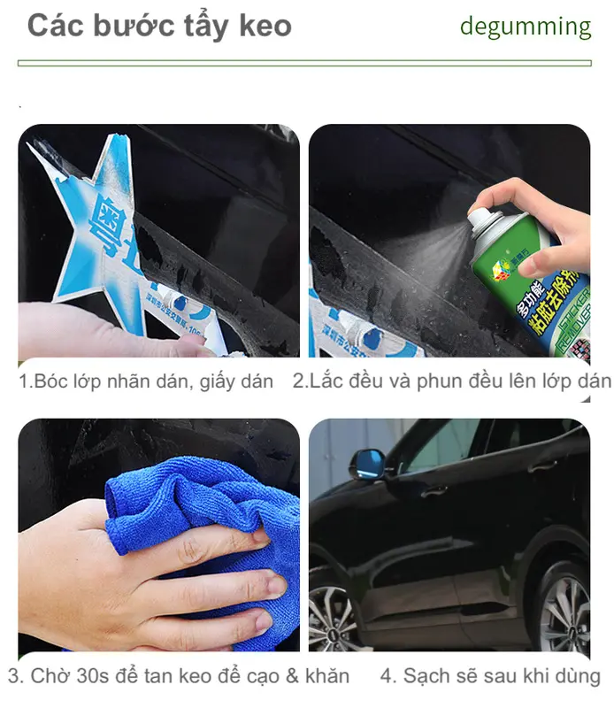 Chai xịt tẩy keo, băng dính đa năng tặng kèm cậy nhựa 2