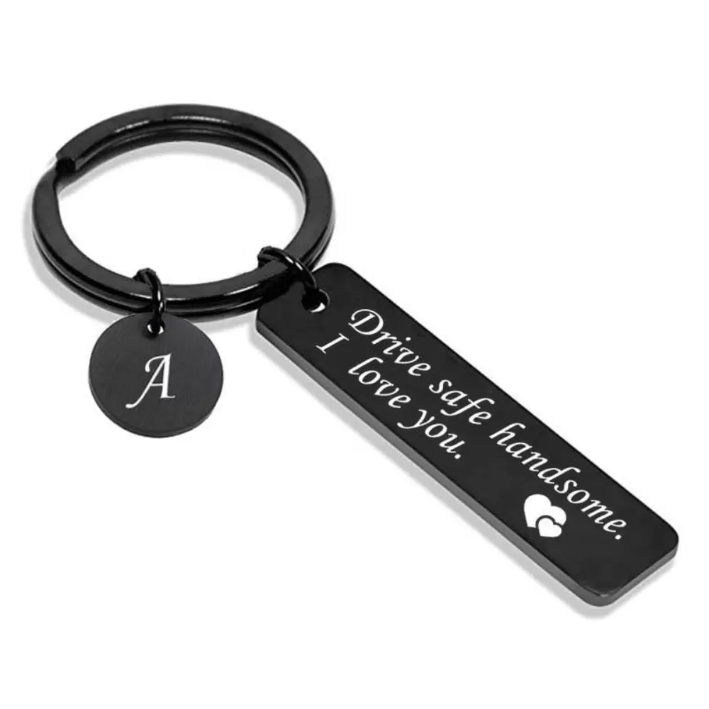 1/2pcs Drive Safe Keychain Gifts for Valentines Day Anniversary Birthday Letter Keychain Gift for Him Husband Dad Boyfriend Couple