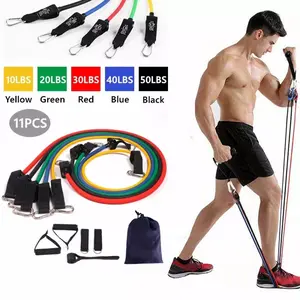 Set Tali Fitnes Gym 11 in 1 Stretching Resistance Band