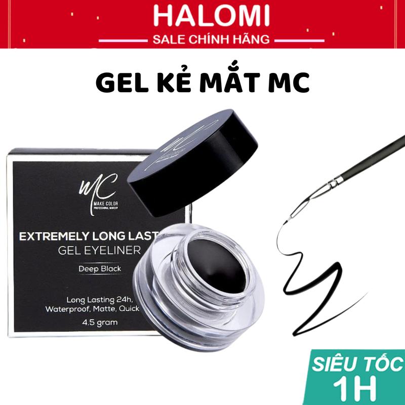 Gel kẻ mắt MC Make Color chống nước không lem không trôi chất mịn dễ tán rõ nét chính hãng HALOMI