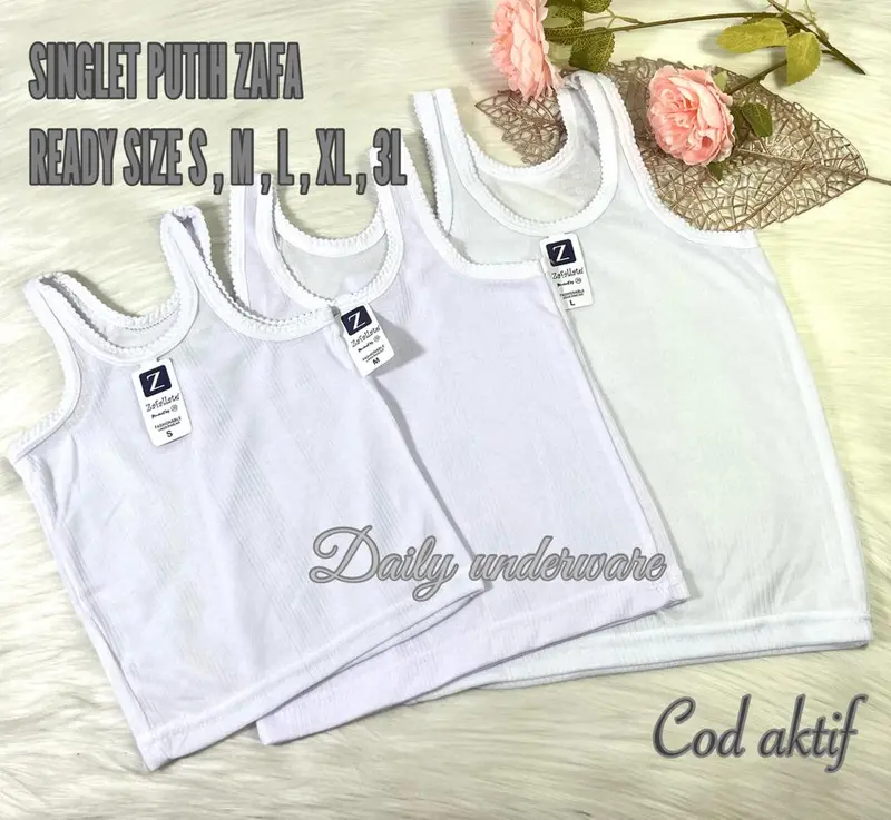 Isi 12, singlet putih khusus anak usia 0-11 tahun Katun Katun Perempuan Bayi Newborn Cewek 2