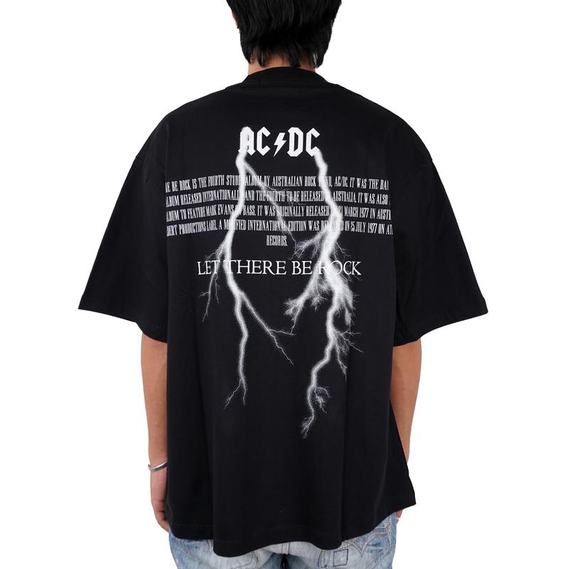 Tshirt Oversize NonWash ACDC Let There Be Rock Vintage Tees 5