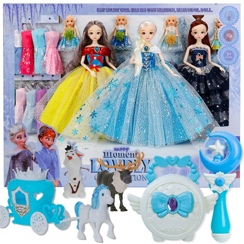 Búp Bê Barbie, Công Chúa Bé Gái, Elsa Đông Lạnh Tình Yêu Chân Thực Bộ Búp Bê Đầm Lên Tinh Tế Hộp Quà Tặng, Chủ Đề Lãng Mạn, Phát Hành Năm 2025 0