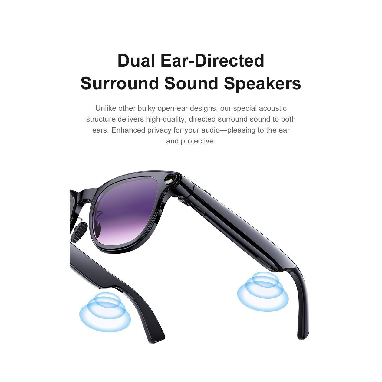 AI Smart Glasses Chat GPT 800MP HD Camera Bluetooth Call Voice Assistant Smart Glasses Real-time Translation Open-Ear Sunglasses - Image 4