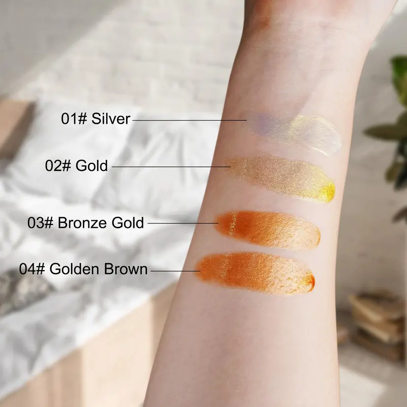 Body Glitter Oil, 1 Box Long-lasting Illuminating Body Oil, Moisturizing Body Makeup, Multifunctional Body Makeup for Party, Festival, Daily Use, Cosmetic 4
