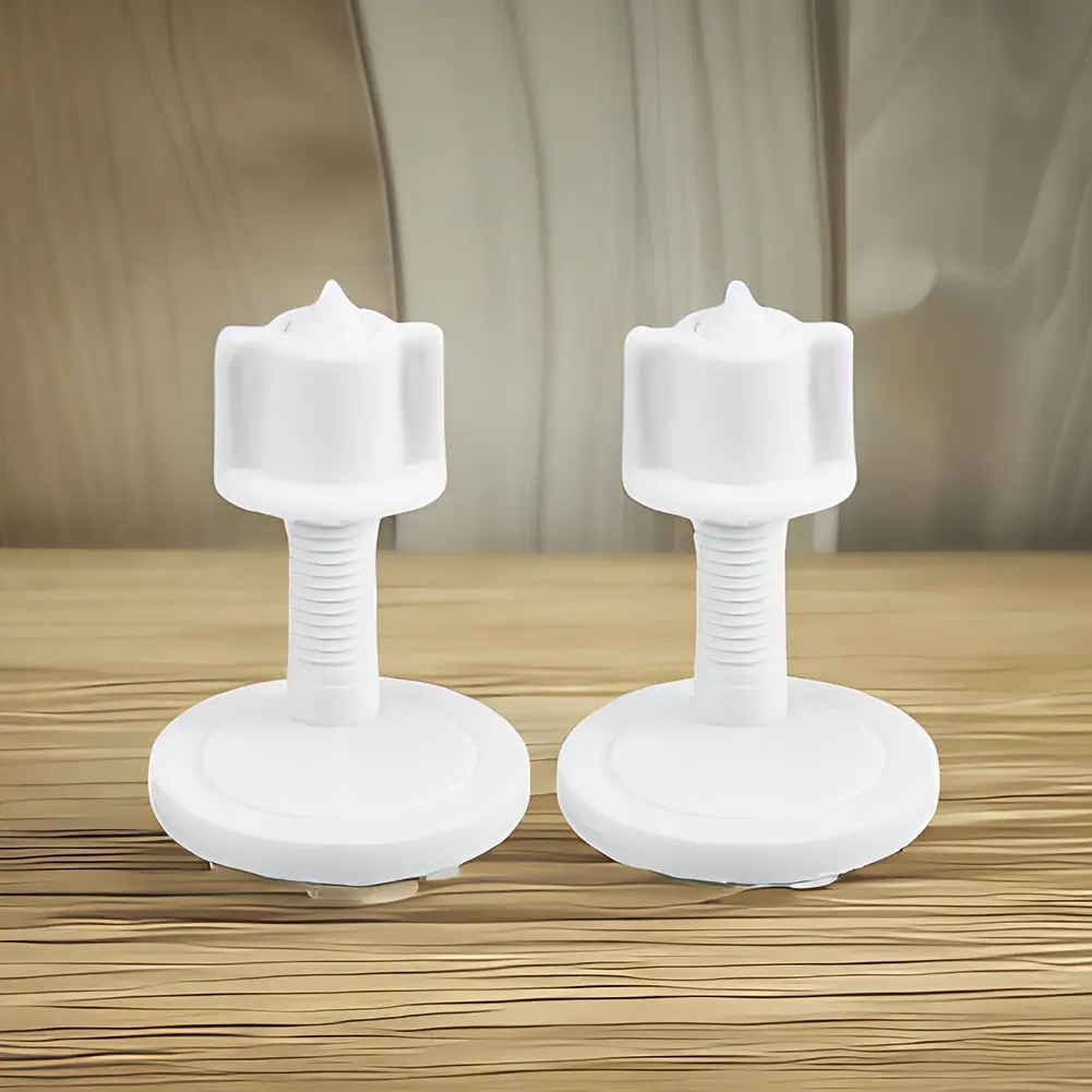 2PCS Universal Toilet Lid Hinge Screw Top And Bottom Bolt Fixing Accessories Plastic Replacement Screws Bolt Nuts White Toilet Lid Bolts
