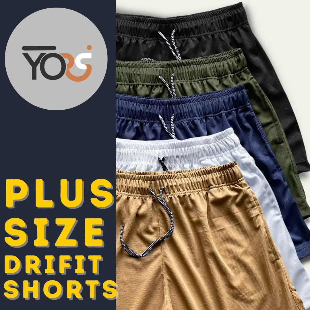 I.Yors PLUS SIZE DriFit Casual Everyday Shorts Unisex