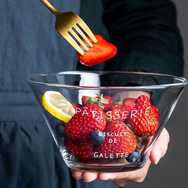 Tô thủy tinh dáng loe Pâtisserie chuyên dụng đựng salat - Món trộn - Đồ tráng miệng