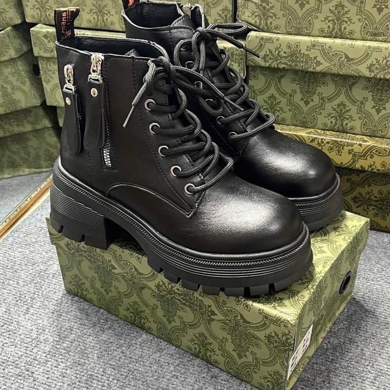 Giày Bốt Nữ Thời Trang Mã 22 Đế Cao 6.5 Phân Da Mềm Nhẹ Êm Thoáng Khí 6.5 Cm Shoes Boot - Cổ Cao
