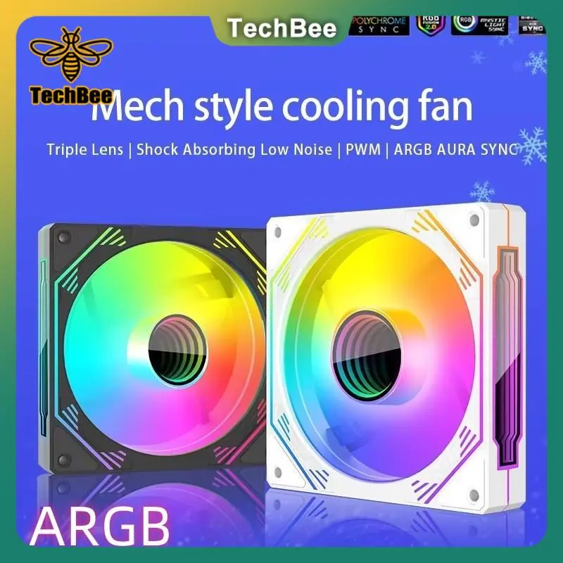 TechBee Kipas Infinity Mirror ARGB 120mm GEN3 Pro ARGB PWM 2 dalam 1 ...