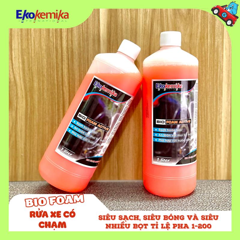    CÓ CHẠM   NƯỚC RỬA XE BỌT TUYẾT CÓ CHẠM SIÊU BÓNG BIO FOAM ACTIVE TỈ LỆ PHA 1:200 - 1L 