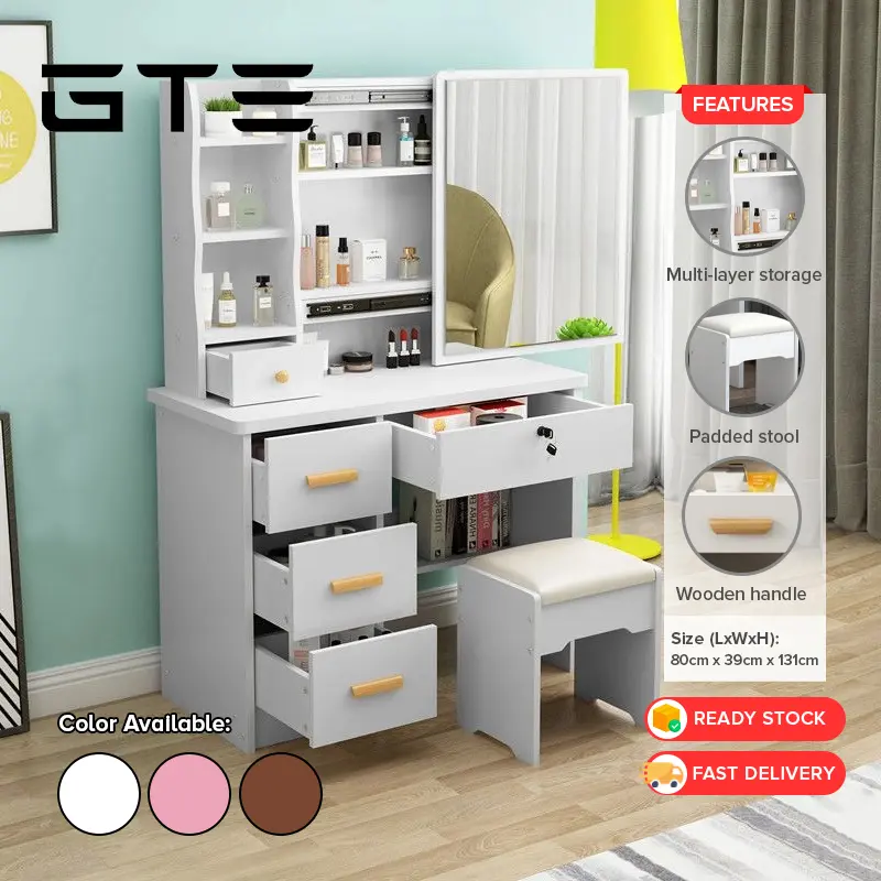 GTE Dressing Table Small Simple Modern Makeup Table Economical Multi Spaces Dressing Table Furniture