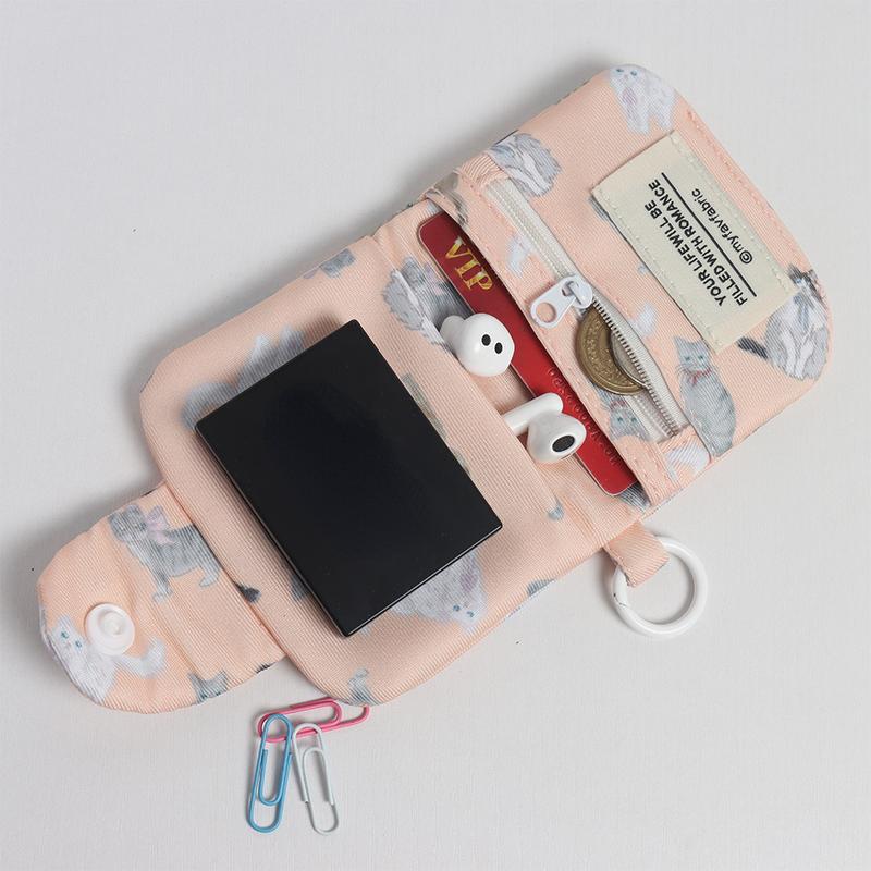Product Introduction of 1pc Cute Student Card Simplicity Floral Korean Fashion Wallet Card Holder for Girls PortableSmall Storage Bag 14