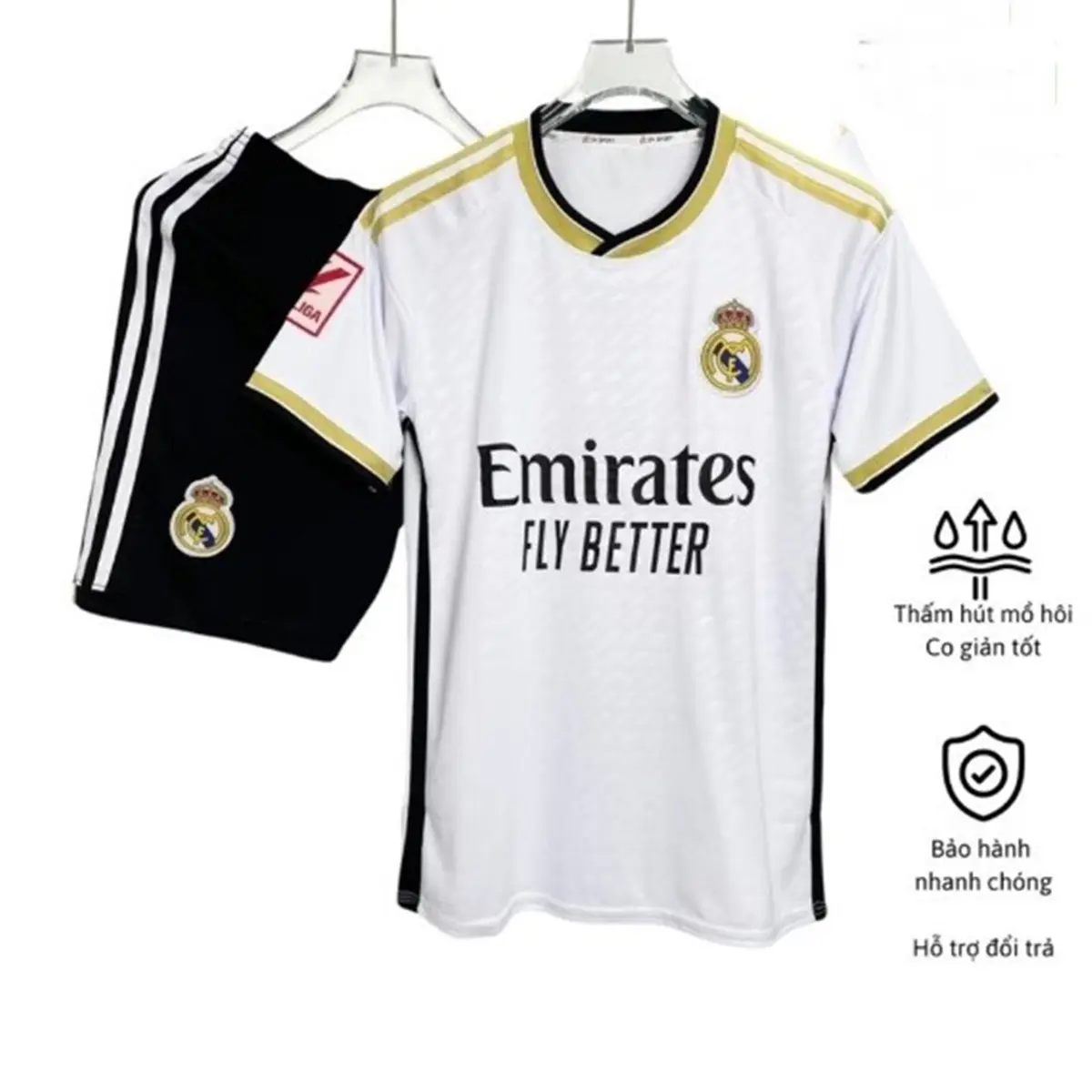 Top Quần Áo Bóng Đá,Đồ Đá Banh Re.al Mard Thun Lạnh cao cấp không nhăn không xù  Sport Nam