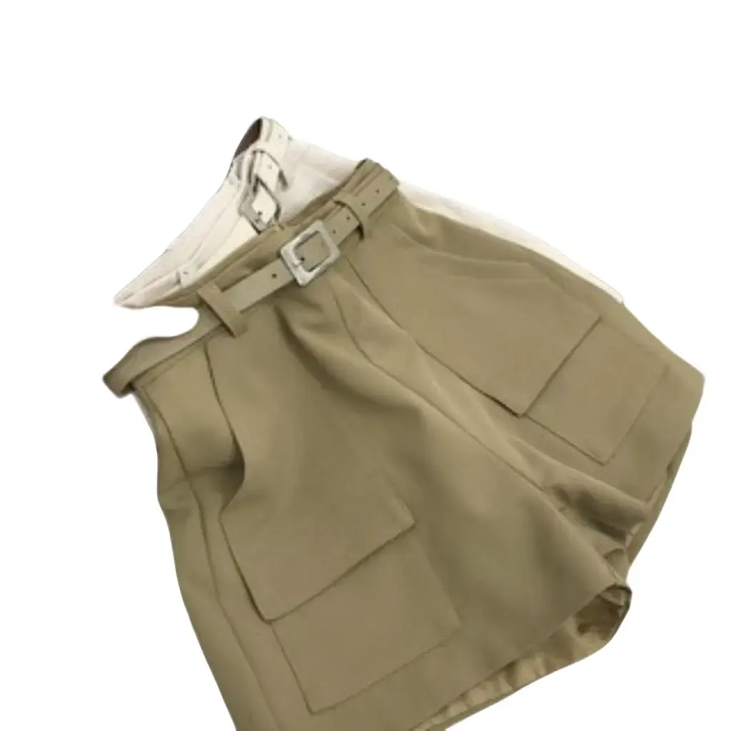 Quần sooc túi hộp không kèm đai mã 50 Kem Quần Đùi Pants Voi