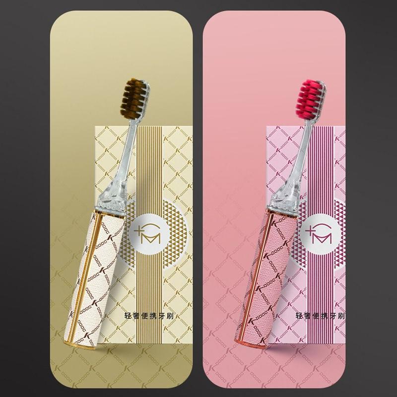 New Lipstick Shaped Toothbrush Portable Ultra Soft Cleaning Teeth Detachable Oral Care Gift 4