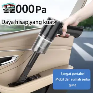 [Masukid] Cordless Handheld Vacuum Cleaner Rechargeable Multi-Surface Dust Suction Car Home Office Cleaning Compact Battery-Powered Random Color Membersihkan Hitam Kabel