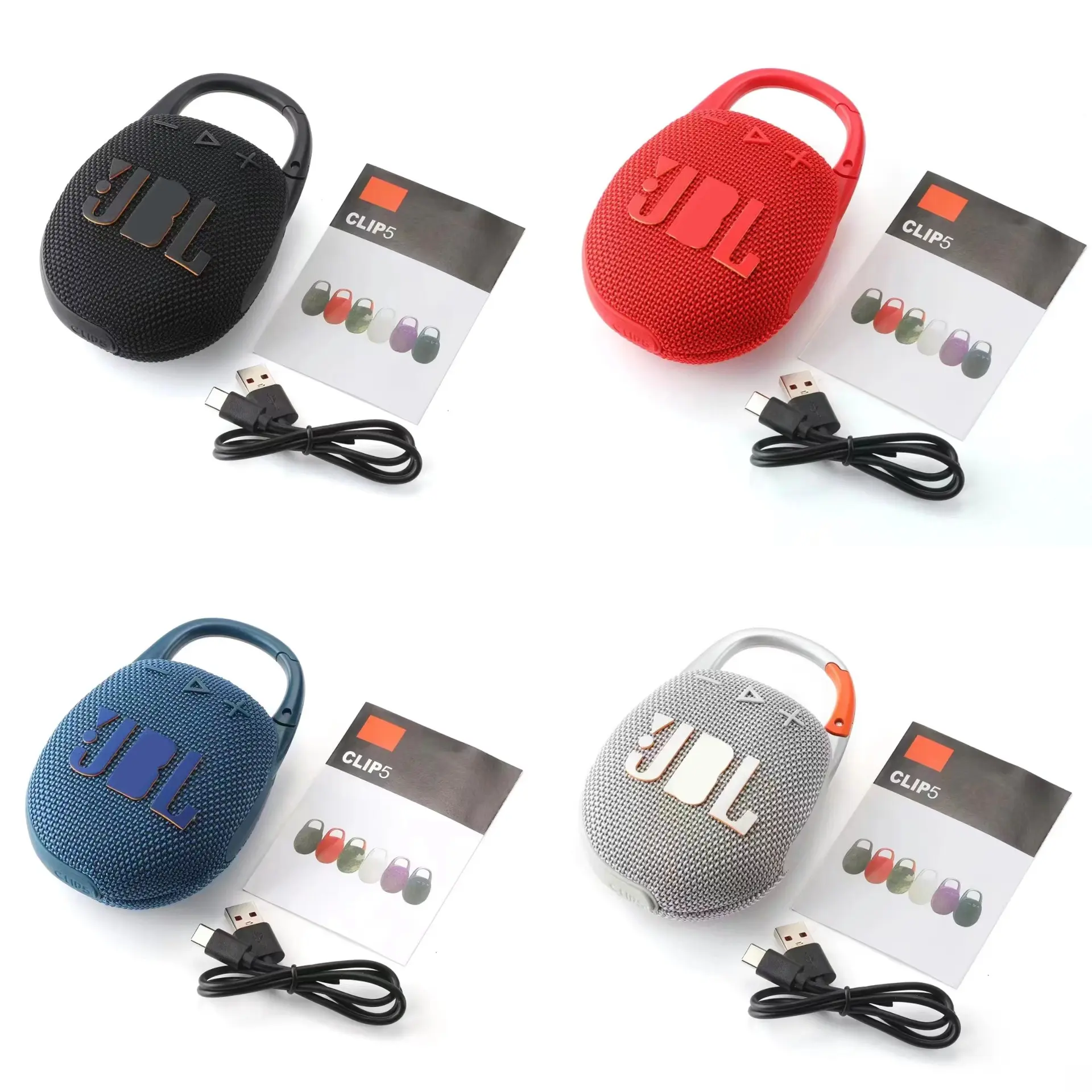 Clip5 Wireless Bluetooth Speaker Outdoor Portable Mini Sound Box Mini Waterproof Stereo System Subwoofer Audio Smartphone