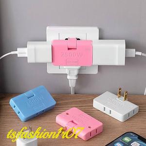 TS Rotatable Socket Converter 2500W One In Three 180 Degree Extension Plug US Multi Plug Mini Slim