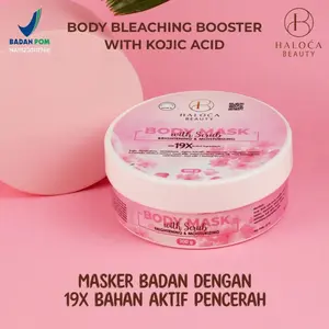 HALOCA BEAUTY : Body Bleaching Mask with Scrub Mencerahkan Exfoliating Memudarkan Melembutkan Lulur Tubuh