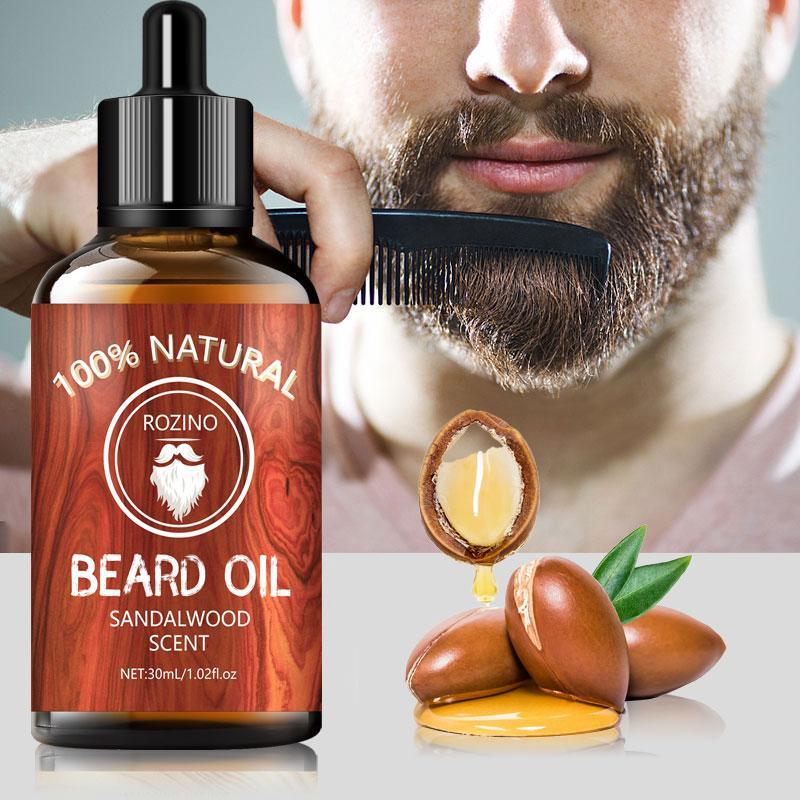 Product Introduction of 30ml Sandalwood Scented Beard Oil, Hydrating Beard Care Oil for Men, Anti-frizz Beard Styling Product 2