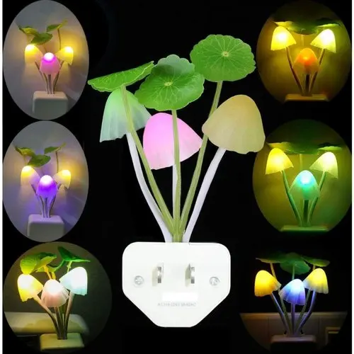 Lampu Tidur Hias Jamur Avatar Lampu LED Sensor Cahaya Otomatis Nyala Lampu malam