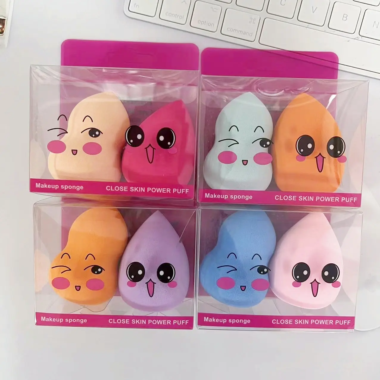 Beauty Sponge Dry and Wet Dual-use Rabbit Box Set Gourd Shape Water Drop Shape Slanted Shape Makeup Sponge Powder Puff Portable Beauty Tool