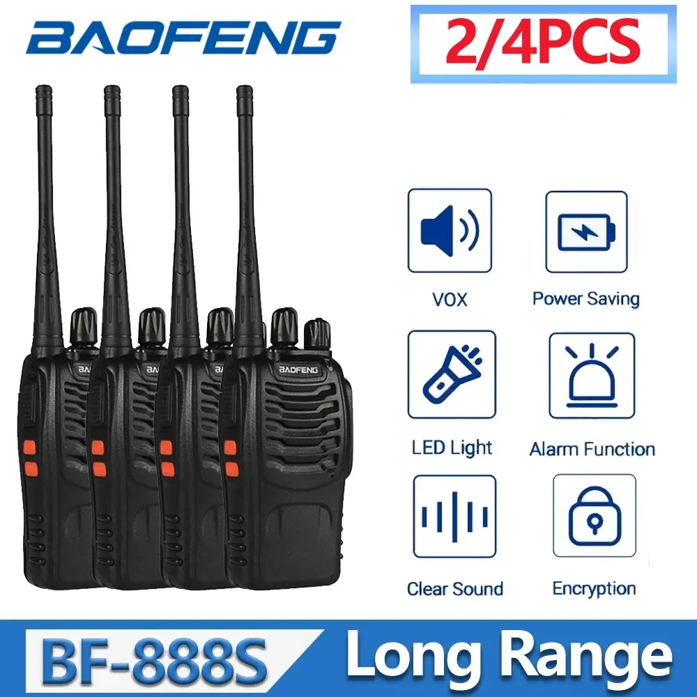 Baofeng 888S set of 4 5W Two-Way Radio Walkie Talkie
