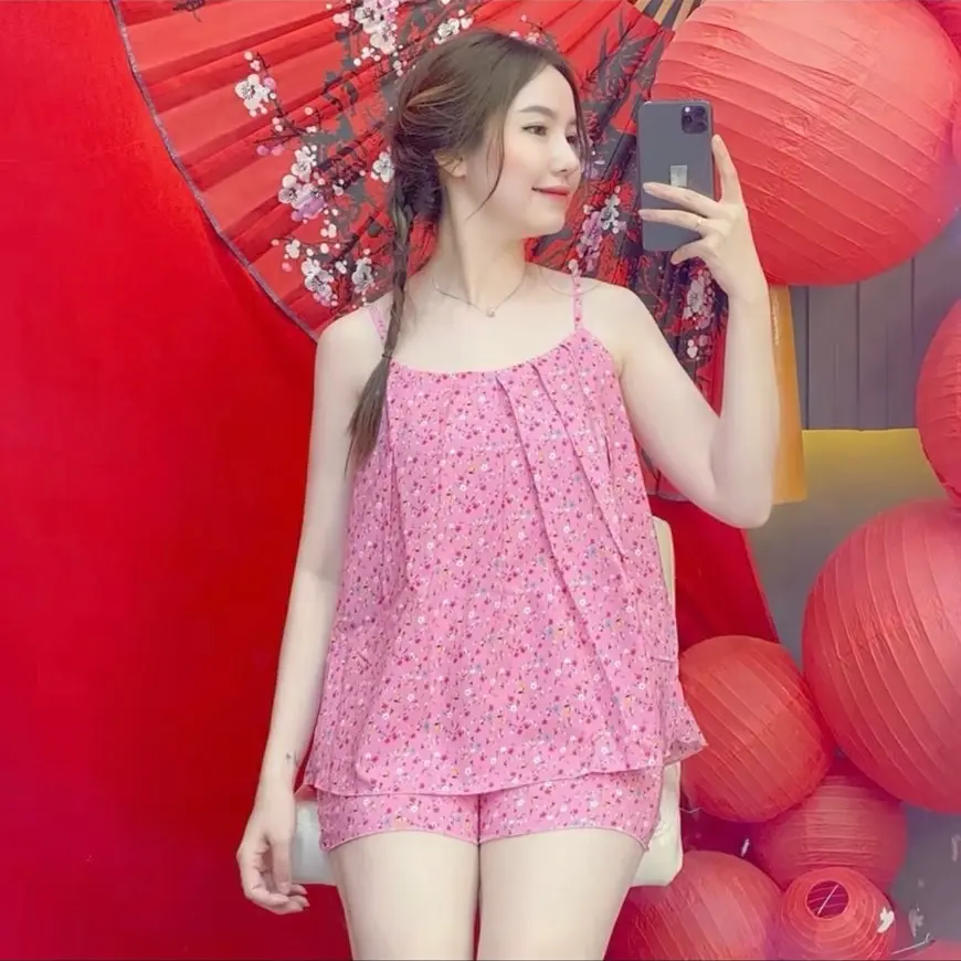 Séc đồ bộ hai dây dập ly chi tiết hoa nhí, quần có túi, Từ 40-85kg! | BigBuy360 - bigbuy360.vn Séc đồ bộ hai dây dập ly chi tiết hoa nhí, quần có túi, Từ 40-85kg! | BigBuy360 - bigbuy360.vn