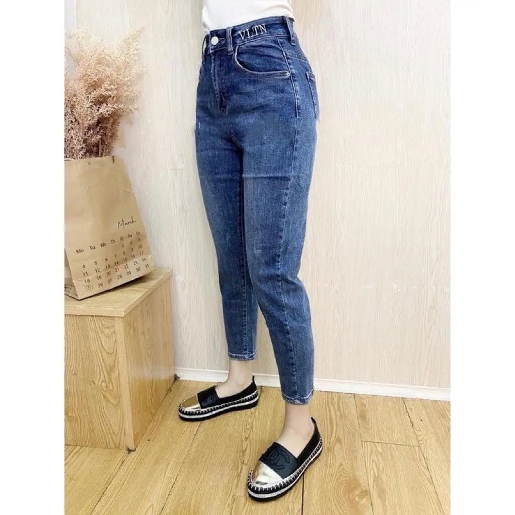 [MS 950 Đậm] Bigsize 43-95Kg Quần Jean Form Baggy Bigsize Phù Hợp Dáng Đùi To , Co Giãn 4 Chiều Dài 87cm