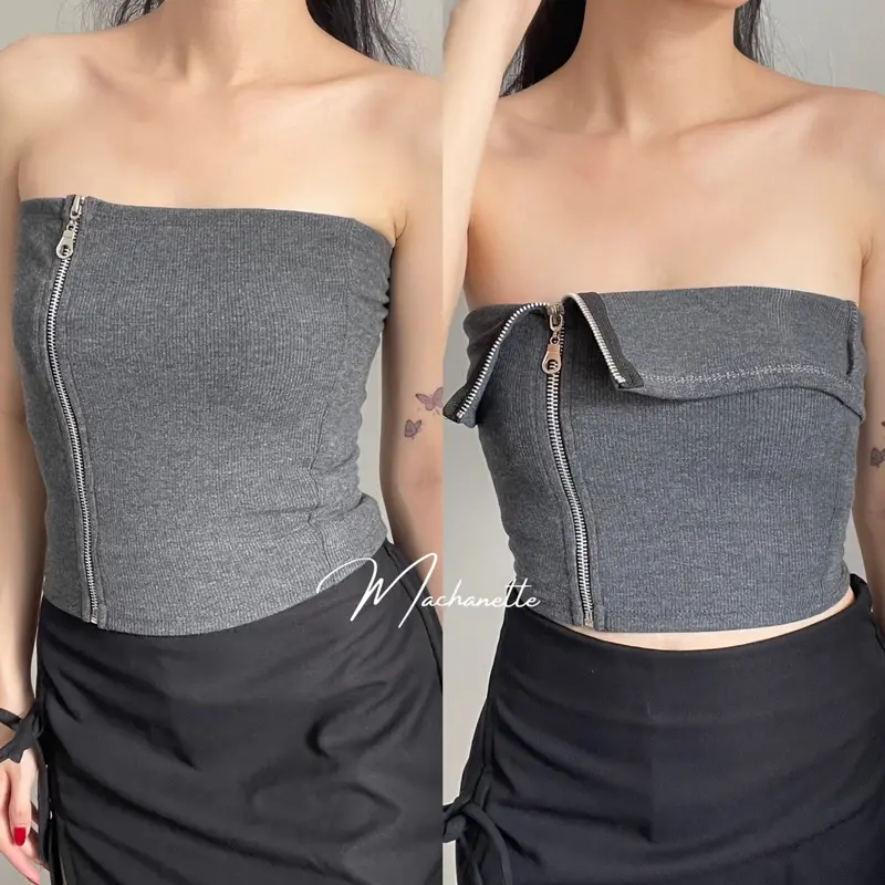 Noni Top | Atasan Tube Top Kemben Rib Knit Premium Wanita Big Size 3