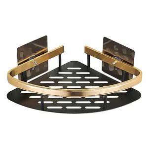 Rak Sudut Kamar Mandi bahan Aluminium dimensi 28 x 21 x 5 cm Gantung Peralatan